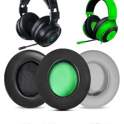 Korvatyynyt ja pääpannan vaihtotyynyt Razer Nari Ultimate 7.1 -pelikuulokkeille musta proteiininahka