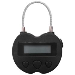 Smart Time Lock LCD-näyttö Aikalukko USB-ladattava ajastin Musta