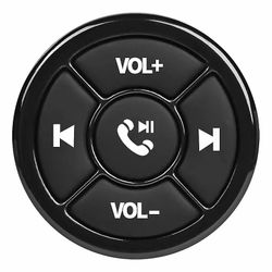 Sztxj 1 kpl musta langaton Bluetooth-kaukosäädin auton ohjauspyörä moottoripyörä polkupyörän ohjaustanko mediapainike