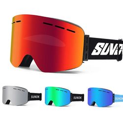 Otg Skibriller med magnetisk dobbeltlag polariseret linse skiløb Anti-tåge Uv400 Snowboard Beskyttelsesbriller Mænd Ski Briller Briller Briller Sor...