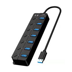 Ryra 7-i-1 Usb3.0 hub multifunksjon 7-port hub ekspansjonsdatamaskin En dra syv