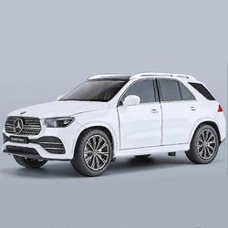 1:24 GLE 350 450 SUV Alloy Car Model Diecast Metalli Leluajoneuvot Automalli Simulointi Ääni ja valo Kokoelma Lasten lahjat Leluautot Valkoinen