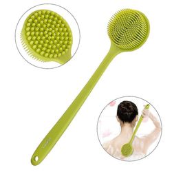 Shower Body Brush Silikone Bad Brush Kraftfuld Rengøring Scrubber med meget bløde børster og lange håndtag
