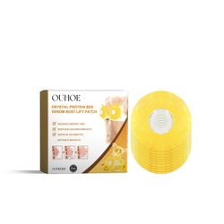 Ouhoe Crystal Protein Bee Venom Bust Lift Patch, Lift Chest Anti-Sagging Non-Trace Gathering hengittävä pullea kiinteä rintalaastari