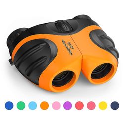 Mikasa Kikkert til børn Drenge Kompakt høj opløsning stødsikker vandtæt kikkert Udendørs Play Bird Watching Orange