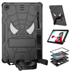 Yhteensopiva Samsung Galaxy Tab A9+ Tablettikotelon kanssa Spider Style Kickstand PC + Silikonikuori Musta