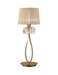 Inspired Lighting Loewe bordlampe 1 lys E27 Stor, Antik messing med blød bronze skygge