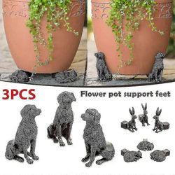 3kpl/setti Animal Shape Plant Flower Pot Feet Risers Holder Garden Planter Stand Outdoor Decor-yvan Sammakko