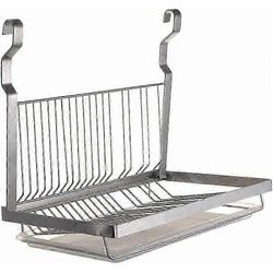 Tilaa säästävä design-astiankuivatin, ruostumattomasta teräksestä valmistettu rakenne vedenpitävällä pinnalla ja seinäkiinnitysvaihtoehdolla, kromi...