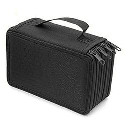 Varychmoo 4 Lag Pen Opbevaring Box Taske Student stor kapacitet Pencil Case Organizer Sort