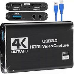 4K Audio Video Capture -kortti USB 3.0 HDMI Video Capture Device Full HD -tallennus
