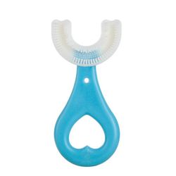 Mikasa Baby tandbørste U-formet silikone børste hoved rengøring tænder for børn Blå A 2-6 years old