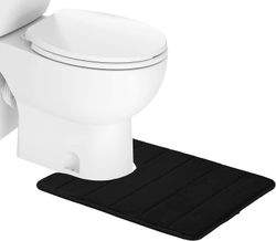 Linkrunning Badeværelse Tæppe, Memory Foam Contour Toilet Bath Tæppe, U-formet Skridsikker absorberende Tyk Blød Vaskbare Badeværelse Tæpper, 20 "X...