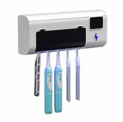 Coosilo Tandbørsteholder Uv tandbørster Sanitizer Vægmonteret Usb-drevet blå