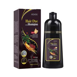 Black Hair Dye Shampoo til gråt hår 3 i 1 urte nærende mørkere ældre brun