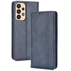 Samsung Galaxy A33 5G retro lompakko puhelimen kansi mosaiikki magneettisuljin säädettävä jalusta Sininen Style C Samsung Galaxy A33 5G