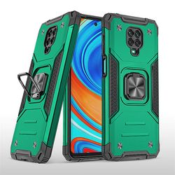 Shockproof rustning sag for xiaomi 10t pro med støttefod all inclusive dække mørkegrønne rpc1003