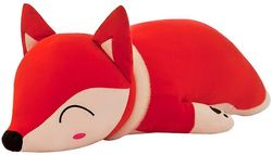 Linkrunning Plys Pude Fox Corgi Plys Legetøj Nusset Legetøj Krammet Pude Plys Pude Legetøj Fødselsdagsgave Sovedukke (Brun 35cm) rød 60cm