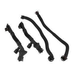 4kpl auton vasen + oikea kampikammion tuuletusputki BMW 550I 650I 750I 750Li X5 X6 11157575641, 11157646087, Musta