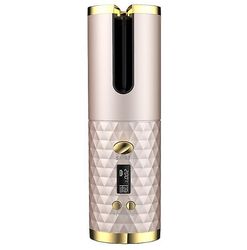Handuo Hår Curler, Trådløs Automatisk Curling Iron Portable Hair Curling Wand guld