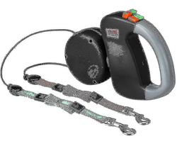 kaksinkertainen talutushihna koiran talutushihna, sisäänvedettävä koiran talutushihna kaksinkertainen talutushihna kahdelle koiralle koiran talutus...