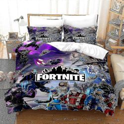 3d Fortnite 2/3kpl vuodevaatteet pussilakana peitto tyynyliina lapset teini-ikäiset Gift_Feb AU KUNINGAS 220x240cm