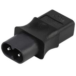 2-nastainen 6A / 250V EU: n teollinen tehomuunnin LEC 320 C8 uros-IEC 320 C9 naarasverkkolaite kansainvälinen pistokesovitin Musta