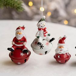 unbrand Festival Ornament Party Supplies Xmas Træ Dekoration Jingle juleklokke Hvid 1pc