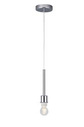 Inspired Lighting Baymont poleret Chrome 1 lys E27 Universal 3m loft vedhæng, velegnet til et stort udvalg af nuancer