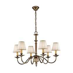 Kolarz Lighting Kolarz ASCOT - Klassisk 6 Arm Lysekrone Antikke Messing, 6x E14