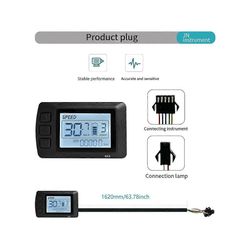 Ebike-näyttö OMT-M3-näyttö SM-pistoke älykäs LCD-sähköpolkupyörän näyttö polkupyörän lisävarusteet musta