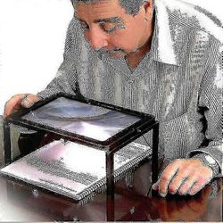 Lukuapusuurennuslasi 6X - senioriystävällinen muotoilu laajalla katselualueella (ihanteellinen askarteluun)