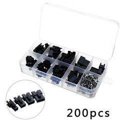 Bærbar 200stk 2/3/4/5 Pin Wire Connector Kit m/ Case Hand Carry Equipment Set