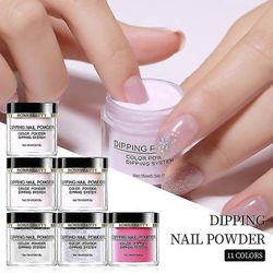 Dip-powder-nail-kit Starter 7 Värit Nopeasti kuivuva Dippijauhesarja -lhliv