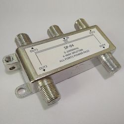 4-vejs satellit/antenne/kabel-tv splitterdistributør 5-2400 mhz F Type