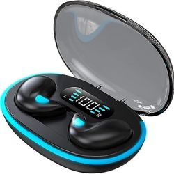 Näkymättömät langattomat nukkumiskuulokkeet IPX5 vedenpitävät langattomat nappikuulokkeet latauskotelolla Bluetooth 5.3 melunvaimennus Musta