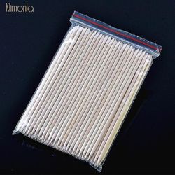 200pcs /lot Orange Træ Dobbelt Hoved Nail Dead Skin Gaffel Nail Accessories Tools|klipper Pushers