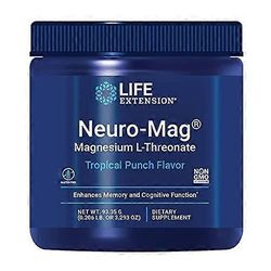 Life Extension Neuro-Mag Magnesium L-treonaattijauhe (Tropical Punch) - Erittäin imeytyvä magnesium - Tukee muistia, keskittymistä, kognitiivisia t...
