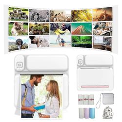 Kannettavat Bluetooth-tulostimet, 57 mm:n mini-langattomat POS-lämpökuvatulostimet Android- ja IOS-matkapuhelimille, FLYE1984 Vaaleanpunainen Free ...