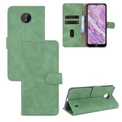 Etui til Nokia C10 / C20 Cover Premium læder med kortholder Flip Folio magnetisk etui Etui Coque - Sort Grøn