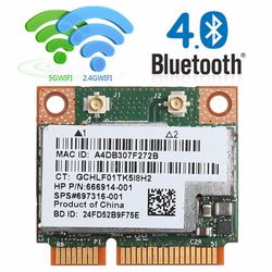 Ronaldo Dual Band 2.4+5G 300M 802.11a/b/g/n WiFi Bluetooth 4.0 trådløst halvt mini PCI-E-kort for HP BCM94322