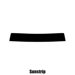 Window-Tint Sun Strip til Alfa Romeo 4C - 2014 og nyere forskårne solstrip 5% limo sort Sunstrip