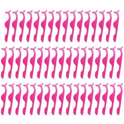 Liltop Falsk øjenvipper pincet klip makeup kosmetisk applikator Værktøj Rose rød 50PCS