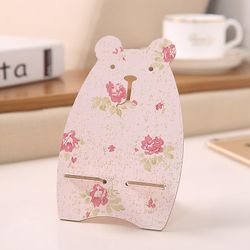 Træ farve udskrivning Desktop Cute Cartoon Animal Lazy mobiltelefon beslag Camellia bjørn