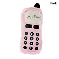 Hund Sound Legetøj Mobiltelefon Shape Plys Hund Chew Legetøj Hvalp Killing Tænder Renere tandbørste Soft Pet Molar Hund Training Toys Pink