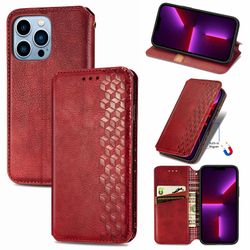 Kompatibel med iphone 13 Pro Flip Case Etui Vintage Wallet Flip Cover med magnetisk lukning Coque - Blå rød