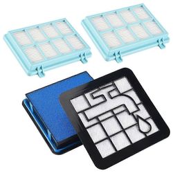 2 kpl suodatinsarja Philips PowerPro Compact FC9331 FC9332 FC8010 pölynimureillemusta ja sininen SZRH A-GB