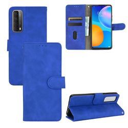 Etui til Huawei Y7a Cover Premium læder med kortholder Flip Folio magnetisk etui Etui Coque - Sort Blå