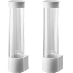 2X kertakäyttöinen mukinpidike automaattinen kupinpoistopaperi mukinpidike vesikuppi seinälle asennettava säilytyskre Valkoinen