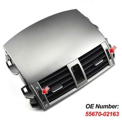 Toyota Corolla 2008 2009 2010 2011 2012 2013 keskiulostulon ilmankansipaneelin lisävarusteet ilmastointi korvaava pistorasia kojelaudan tuuletusauk...